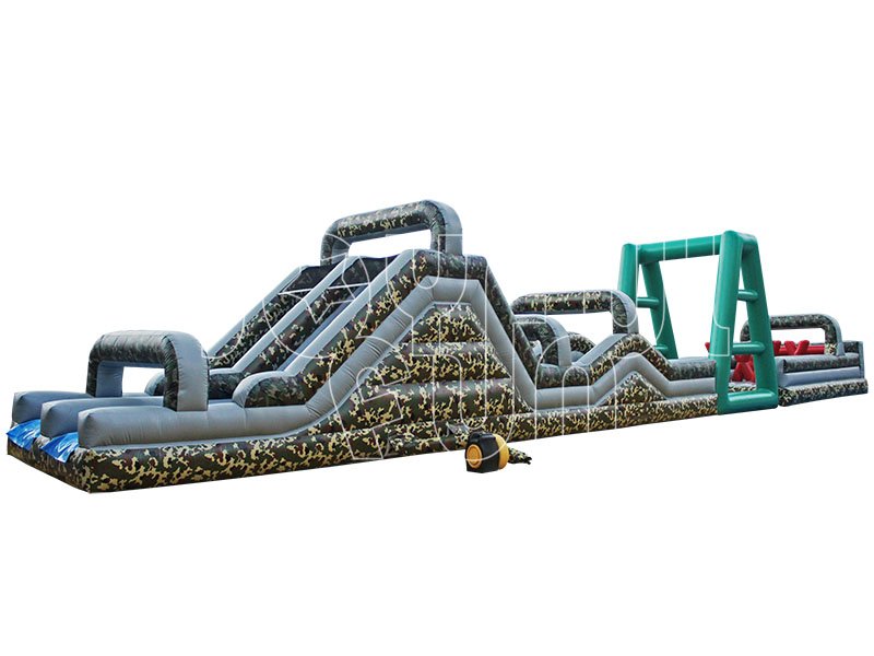 Boot Camp Camouflage Big Inflatable Ninja Warrior Obstacle Course