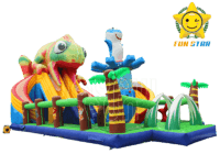 Jungle Chameleon Inflatable Slide Playground