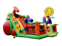 Joyful Fun Giant Russian Style Inflatable Dragon Slide Playground